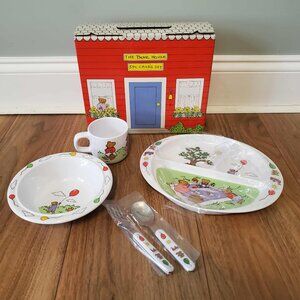 Vintage The Bear House 5-Piece Child’s Dinnerware Set Toddler Melamine